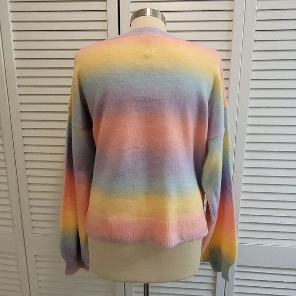 VERY J RAINBOW OMBRE SWEATER NWT - Picture 2 of 5